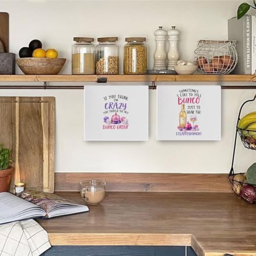 Bunco Gifts Kitchen Towels 16x24 Inch Set of 2 - Image 2