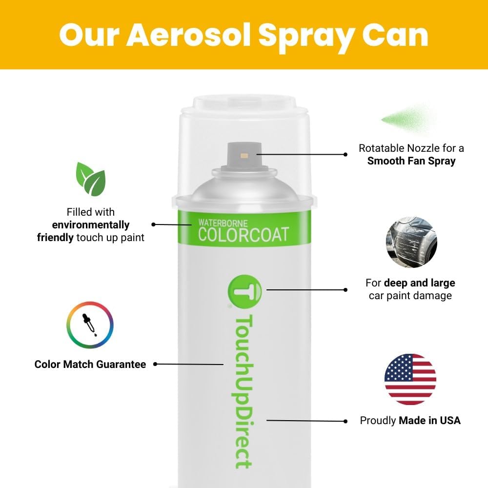 TouchUpDirect 1K6 Ice Edge Compatible with Toyota Exact Match Touch Up Paint Aerosol - Platinum Kit