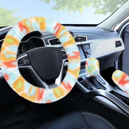 Accmor Fuzzy Car Steering Wheel Cover, Universal Fluffy Auto Wheel Cover & by Accmor