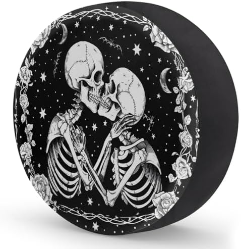 Pink Skull Spare Tire Cover Dust-Proof Wheel Protector - Image 2