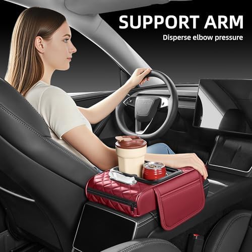 5 in 1 Nappa Leather Console Armrest Cover - Image 4