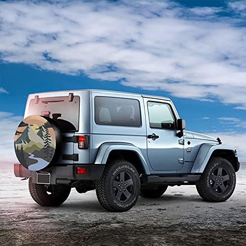 Camper Spare Tire Cover Mountain Adventure Wheel Protectors Tyre Covers - Image 3