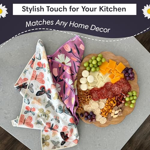 Double-Sided Microfiber Hand Towels, Waffle Kitchen Towels Set - Image 5