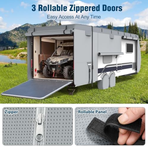Mofeez RV Cover, 22-24ft Travel Trailer Cover, Heavy Duty 7 Layer Top Anti-UV - Image 4
