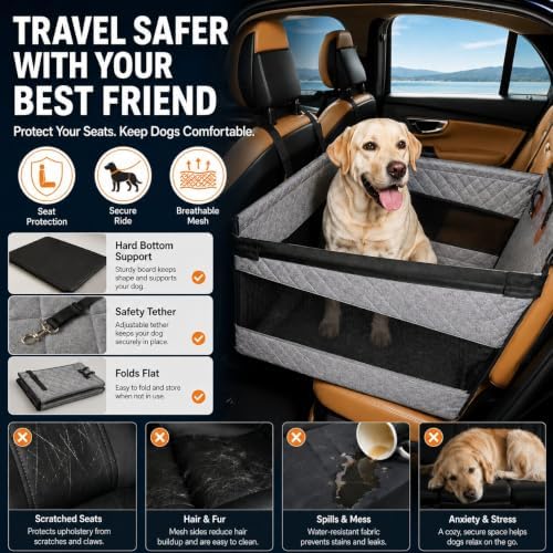 Large Dog Pet Car Seat Cover, Rear Seat Dog Cover, seat Cover/Waterproof/pet - Image 5