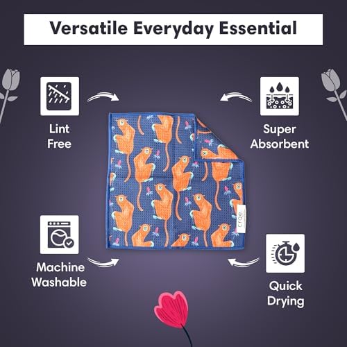 Double-Sided Microfiber Washcloths, Waffle Weave Kitchen Washcloths - Image 4