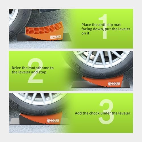 RVMATE Camper Levelers 8-Piece Kit RV Leveling Blocks Camper Wheel Chocks - Image 3