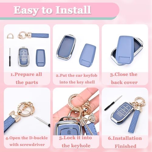 for Toyota Key fob Cover, 3 Buttons Soft TPU Key Fob Case - Image 4