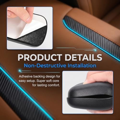 2 PCS Car Elbow Pad Arm Rest, Comfortable Soft Leg Support Cushion Pad - Image 3