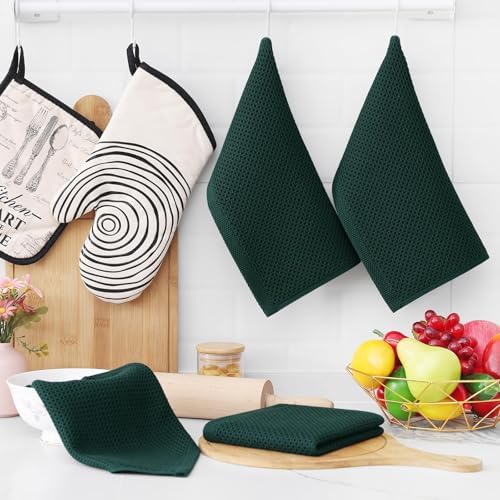Homaxy 100% Cotton Waffle Weave Kitchen Dish Cloths 24-Pack - Image 6