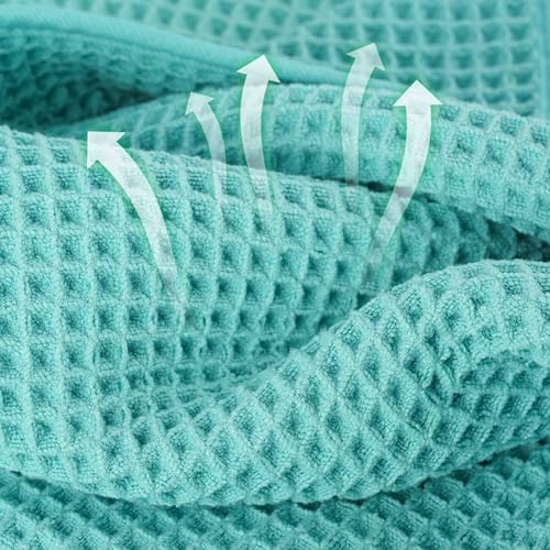 Microfiber Waffle Face Towels, 2 Pieces, Fast Drying, Lint Free 430 GSM - Image 2