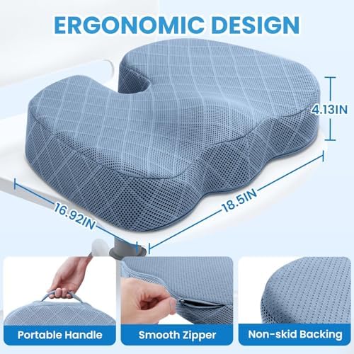 TushGuard Memory Foam Office Chair Seat Cushion - Image 2