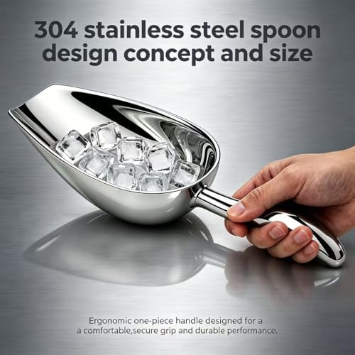 12 oz 304 stainless steel ice scoop, suitable - Image 3