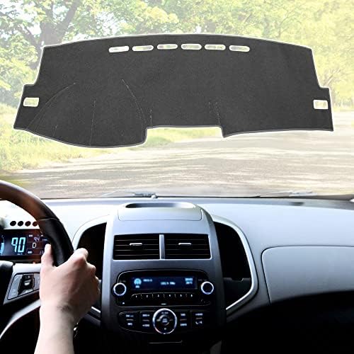 X AUTOHAUX Car Dashboard Cover Gray Polyester Non-Slip Dash Cover Mat Protector - Image 2