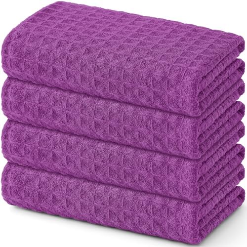 Homaxy Microfiber Waffle Weave Kitchen Towels, 4 Pack by Homaxy