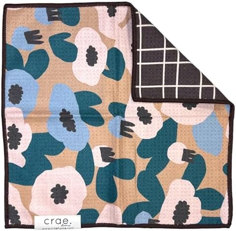 Reversible Microfiber Washcloths, Waffle Weave Dish Cloths by CraeHome