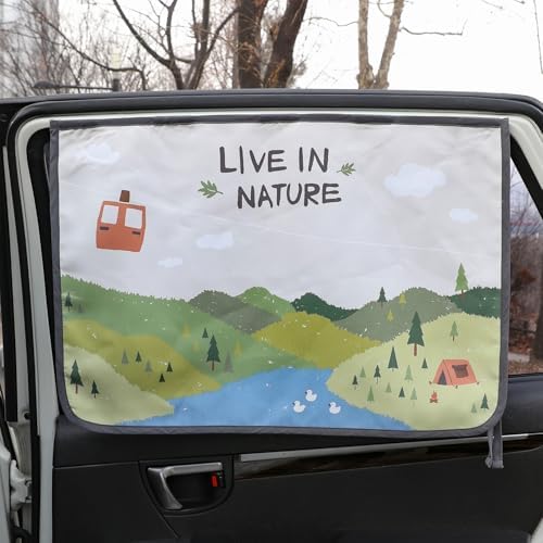 Magnetic Car Sun Shade Curtain for Side Window – Sun Blocker and UV Protector by Unknown