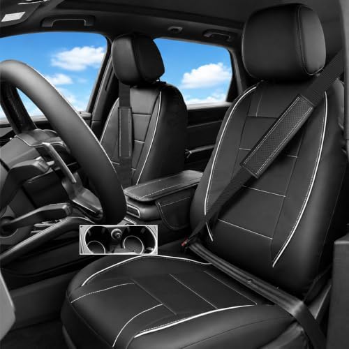 NBTEPEM 10 PCS Leather Car Seat Covers Front Seats Set, 14.5”-15'' Sporty - Image 2