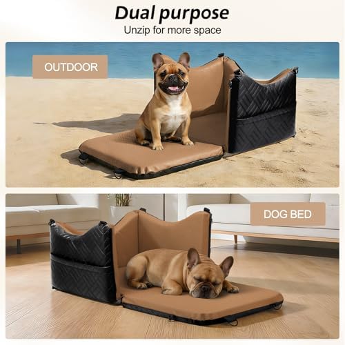 JOEJOY Dog Car Seats for Small Medium Dogs Under 35lbs, Waterproof PU Leather - Image 4