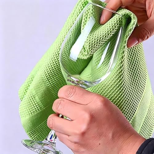 Prendoxy Dish Towels Microfiber Waffle 6 Pack, Lint Free, 23.6 x 15.7 Inch - Image 6
