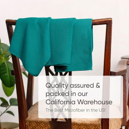 Kitchen Towels - Microfiber Waffle Weave Towels | Absorbent, No Lint, Commercial - Image 6