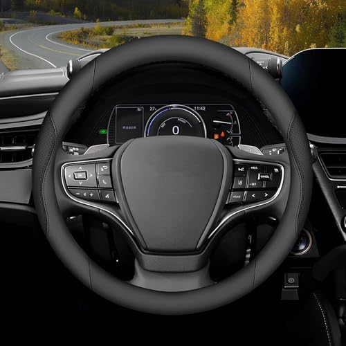 Steering Wheel Cover Universal Standard Size 14.5-15 inch, Non-Folding Packaging by Mihecor