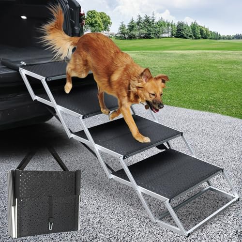 DGSL Folding Dog Stairs for Car by DGSL