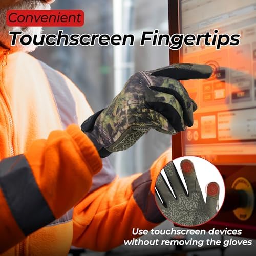 HANDLANDY Work Gloves for Men & Women, Utility Mechanic Working Gloves Touch - Image 4