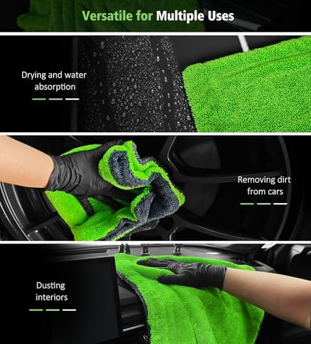 YeewayVeh 3-Pack Drying Towel Set, 1400 GSM Ultra Absorbent - Image 7