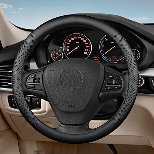 Car Steering Wheel Cover, Universal 15 Inch Premium Leather Car Steering Wheel - Image 4