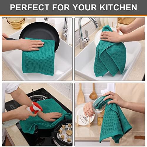 Kitinjoy 100% Cotton Waffle 8-Pack Kitchen Towels - Image 4