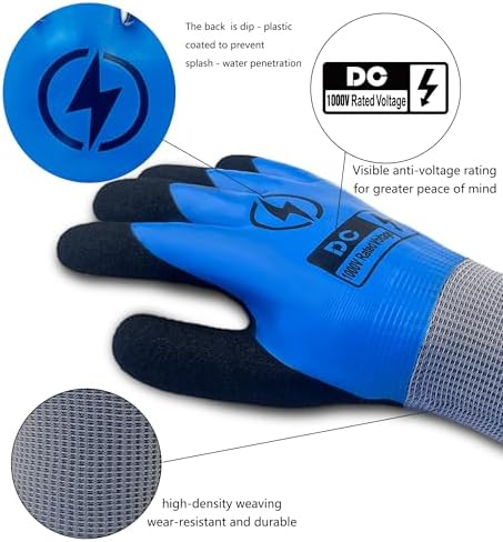 DongChu Insulated Electrician Gloves 1000V Coated Work Gloves - Image 3