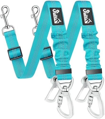 SlowTon Dog Seatbelt, 2 Pack Adjustable Heavy Duty Dog Safety Seat Belt by SlowTon