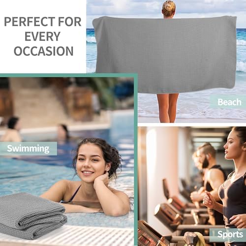 MICROFI New Microfiber Waffle Bath Towels, 2 Pieces, Fast Drying, Lint Free 430 - Image 7