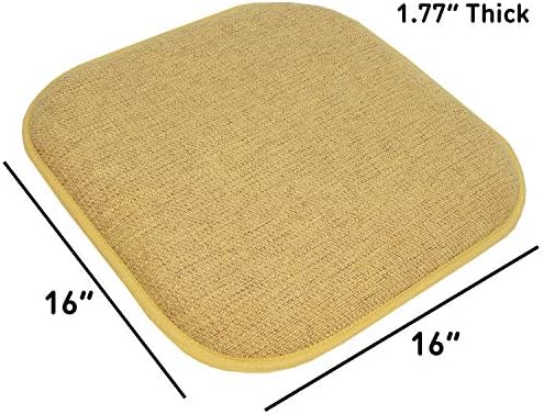 Sweet Home Collection Chair Cushion Memory Foam Pads Honeycomb Pattern Slip Non - Image 4