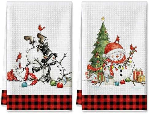 Christmas Kitchen Towels Set of 2 by CusugbasoHomeDecor