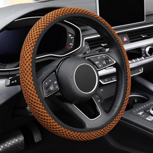 KAFEEK Elastic Stretch Steering Wheel Cover, Universal 15 Inch by KAFEEK