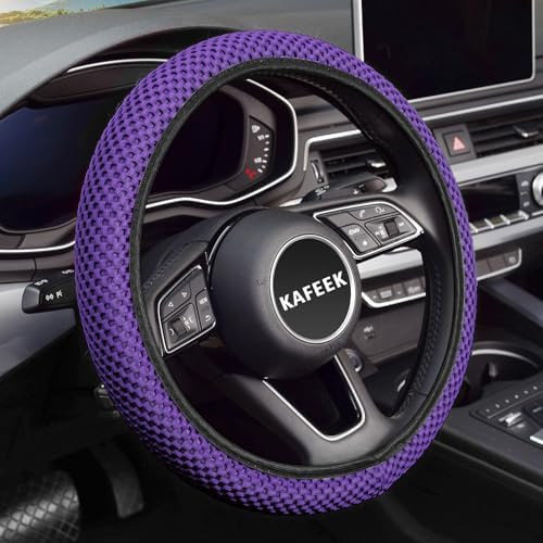 KAFEEK Elastic Stretch Steering Wheel Cover, Universal 15 Inch by KAFEEK