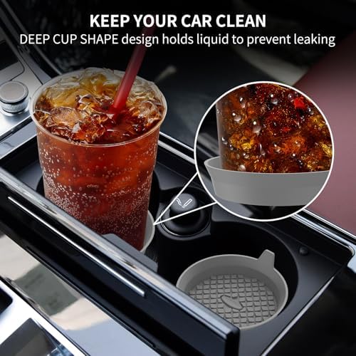 ME.FAN Car Cup Holder Coasters Silicone Cups Mats, Automotive Universal - Image 3