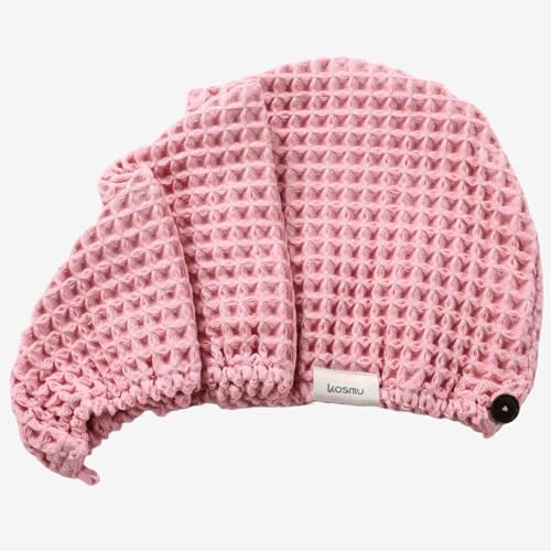 Luxury Organic Japanese Cotton Hair Drying Waffle Towel Wrap - Image 2