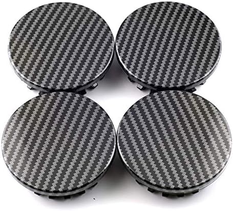 Set of 4 67mm/55mm Carbon Fiber Wheel Center Caps by RTRHINOTUNING