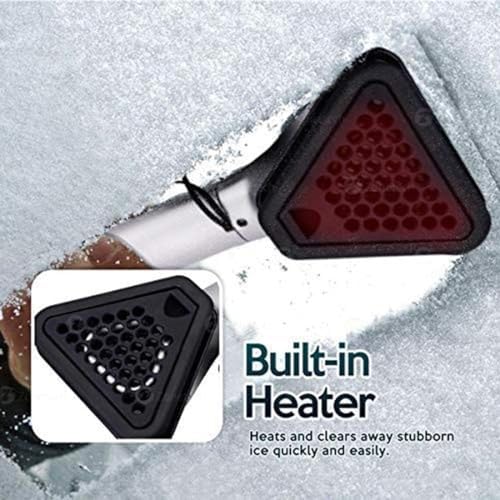 ZONETECH Heated Car Window Ice/Snow Scraper Extendable Auto Windshield Heated - Image 2