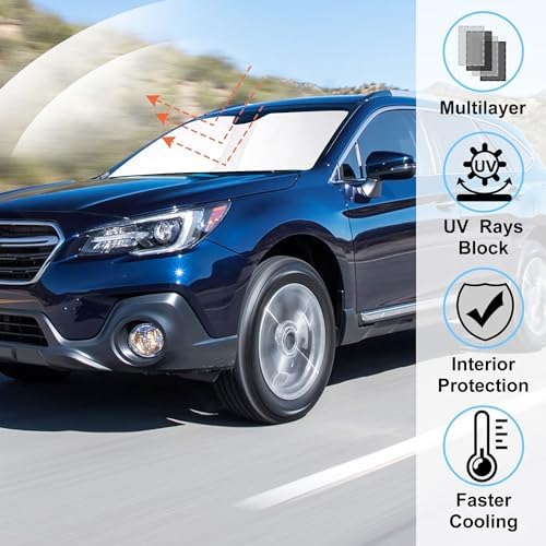 Windshield Sun Shade for 2015-2019 Subaru Outback Wagon - Image 2