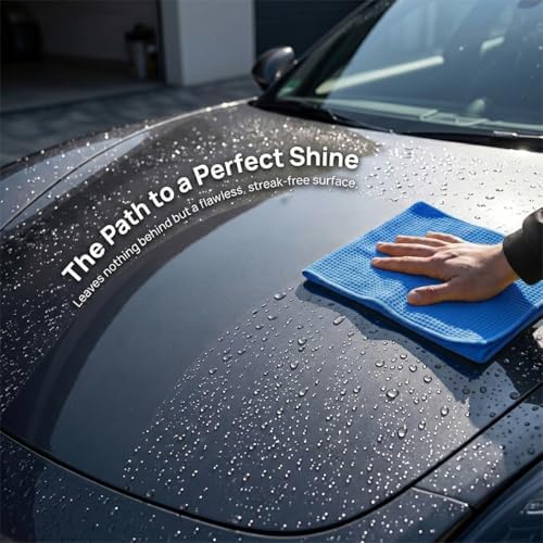 3PCS Microfiber Car Towels, 15x15 Inch, Highly Absorbent Waffle Weave Drying - Image 4