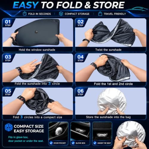 Front Side Window Sun Shade for 2008-2016 Fo'rd F250 F350 Super Duty, 2Dr - Image 4