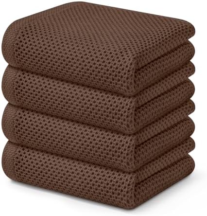 Kitinjoy 100% Cotton Waffle 4-Pack Kitchen Towels by Kitinjoy