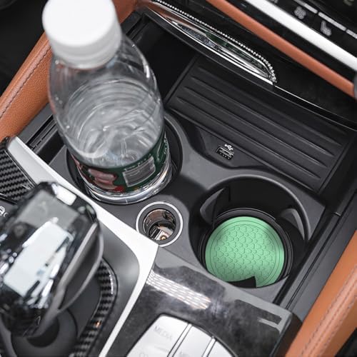 Mandark 2PCS 2.75 Inch Car Cup Holder Coasters, Light Green - Image 6