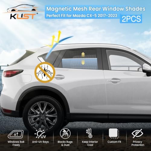KUST Car Window Shades for 2017-2023 Mazda CX5 CX-5 Accessories, Breathable - Image 2