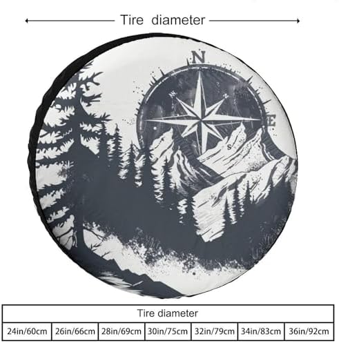 Camper Spare Tire Cover 12 Inch Mountains - Image 2
