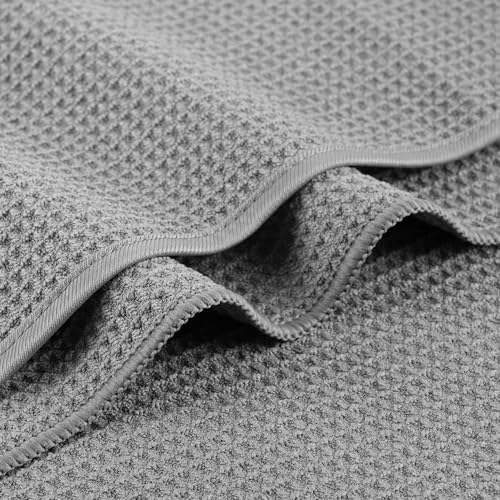 MICROFI Waffle Weave Bath Towel Set, Microfiber, 4 Pieces, Quick Dry, - Image 3